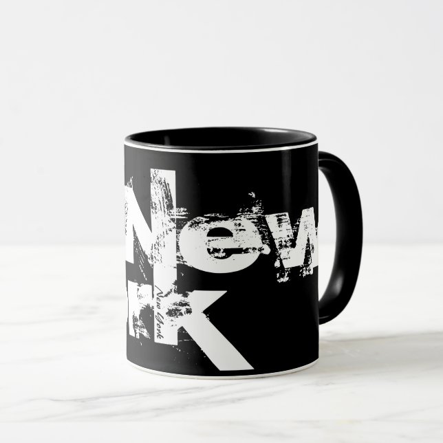 Taza Nueva York - Guay Black And White Style Mug (Anverso derecho)