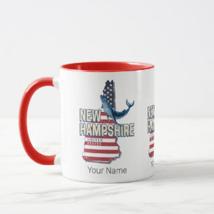 Taza Nuevo Hampshire Estados Unidos Mapa del Estado Ret