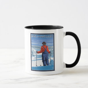 Taza Nuevo HampshireSkier que admira la visión