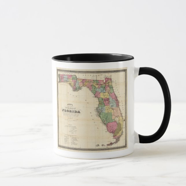Taza Nuevo mapa del estado de Florida de Drew (Derecha)