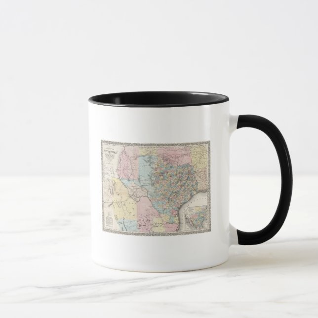 Taza Nuevo mapa del estado de Texas de Richardson (Derecha)