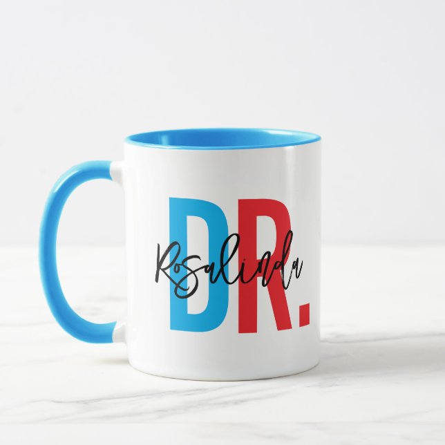 Taza Nuevo Médica de moda PhD Custom Name Apreciation G (Izquierda)