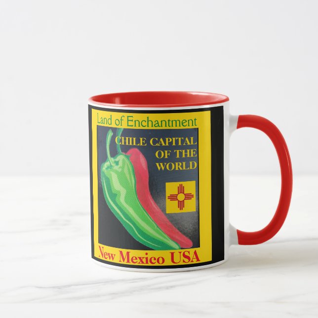 Taza Nuevo México Red o Green Chile CoffCup Mug (Derecha)