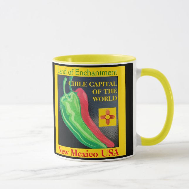 Taza Nuevo México Red o Green Chile CoffCup Mug (Derecha)