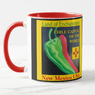Taza Nuevo México Red o Green Chile CoffCup Mug