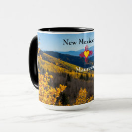Taza Nuevo México Sky Zia Heart Personalize Nombre Rega