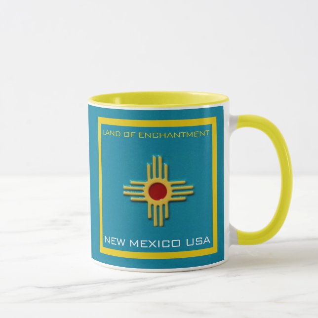 Taza Nuevo México Tierra de encantamientos café tazón (Derecha)
