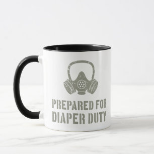 Taza Nuevo Padre Preparado Para Diaper Duty Funny