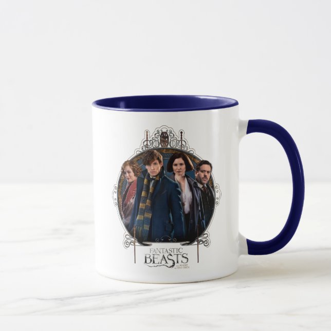 Taza NUEVO SCAMANDER™ y marco Art Nouveau de la empresa (Derecha)