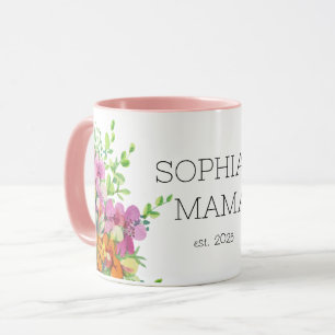 Taza Nuevo tazón de Mama, FLORES DE ROPA