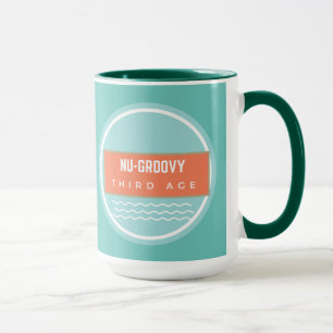 Taza Nugroovía de melocotón verde azulada de tercera ed