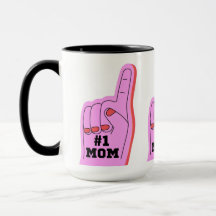 NÚMERO 1 MADERA DÍA DE LA MADRE DIVERTIDO MUG
