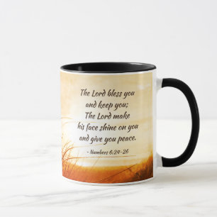Taza Números 6:24-26 "El Señor te bendiga" Verso de la 