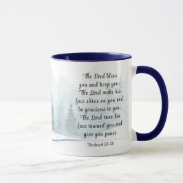 Taza Números 6 Señor bendiga tu Biblia Verse Nieve de I