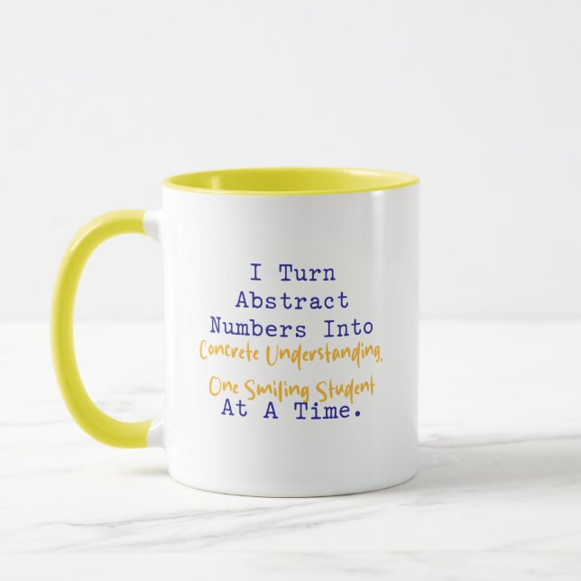 Taza Números abstractos comprensión concreta de las mat (Izquierda)