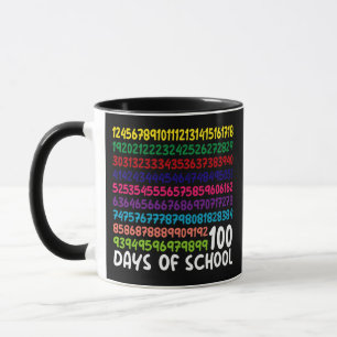 Taza Números de Matemáticas 100º Día de la Escuela Prof