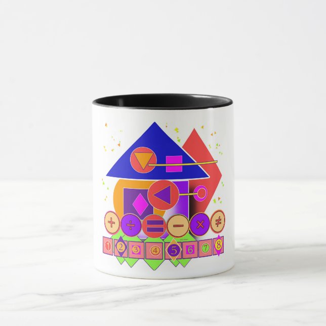 TAZA NÚMEROS GEO SÍMBOLOS FORMAS MUG (Centro)