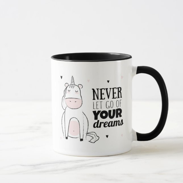 Taza Nunca deje van de sus sueños (Derecha)