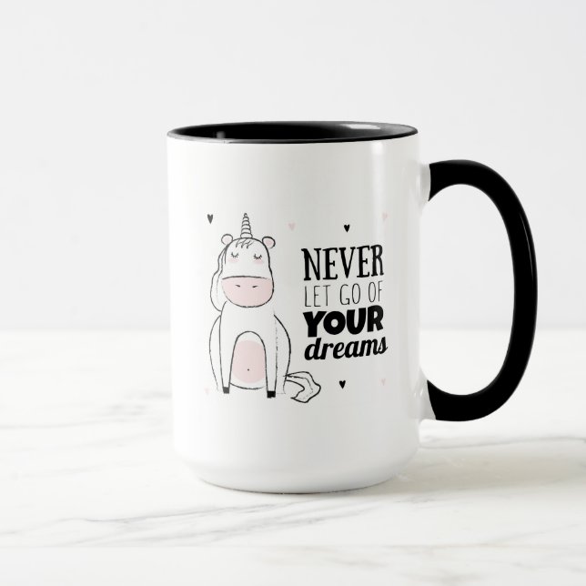 Taza Nunca deje van de sus sueños (Derecha)