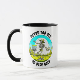 Taza Nunca demasiado viejo para el golf en disco | Arro
