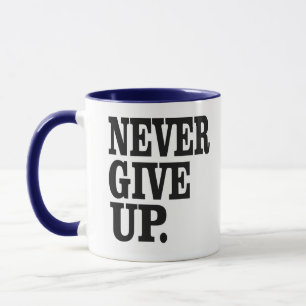 Taza Nunca entregue café Inspirador ganador de Mindset