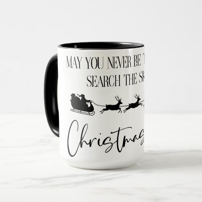 Taza Nunca los viejos Navidades de Santa Claus se tapar (Anverso izquierdo)