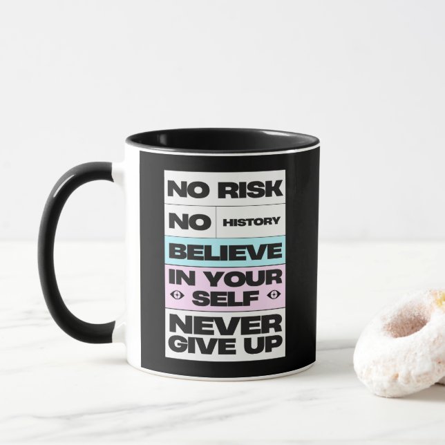 Taza Nunca renuncies a la inspiración (Con donut)