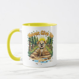 Taza Nunca renuncies a la peluca de perro aventurero -