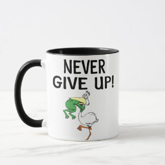 Taza Nunca renuncies a las ranas y pelícanas motivacion
