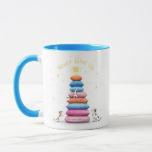 Taza Nunca renuncies a Tower Mug - inspirador y lúdico