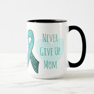 Taza Nunca se rindan, mamá, tazón de café de ovario