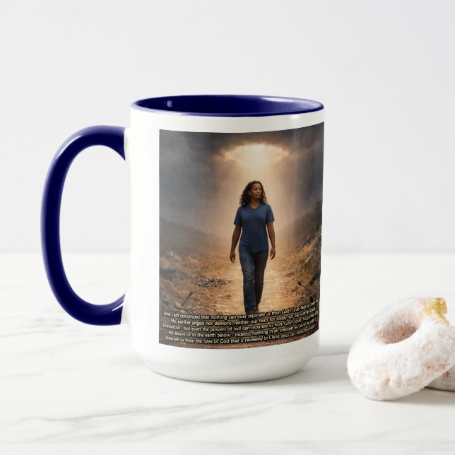 Taza Nunca separado de Dios (Con donut)