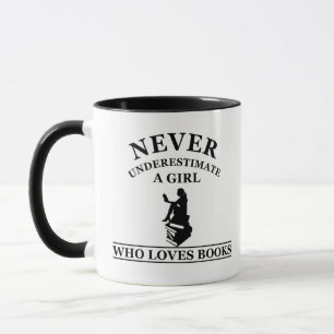 Taza nunca subestimar a un chica que ama los libros