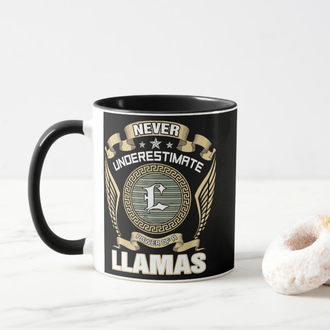 TAZA NUNCA_SUBESTIMES_EL_PODER_DE_UNAS_LLAMAS (Con donut)