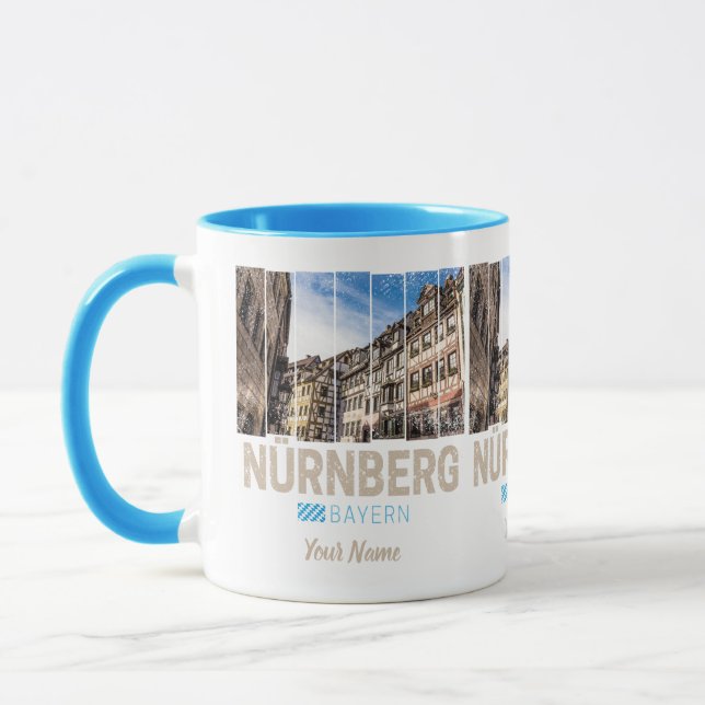 Taza Nuremberg Vintage Bavaria Alemania Souvenir (Izquierda)