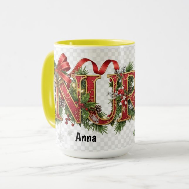 Taza Nurse - Cute Festive Elegant Professionals Mug (Anverso izquierdo)