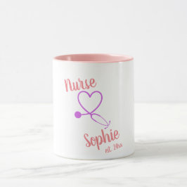 Taza Nurse Graduación Mug Gift Personalizado Añadir nom