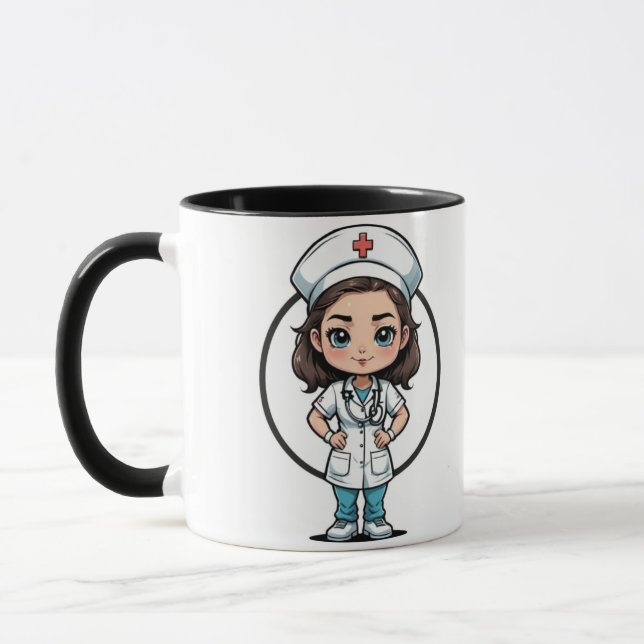 Taza Nurse Illustration Coffee Mug (Izquierda)