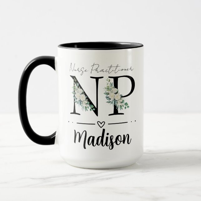 Taza Nurse Practitioner Mug, Personalized Nurse Practit (Izquierda)