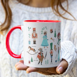 Taza Nutcracker | Navidades de vacaciones de invierno |<br><div class="desc">Caroline Bonne Muller ©2018 Todos los derechos Reservados mano pintada arte hecho por mí con amor! No dude en cambiar o agregar texto.</div>