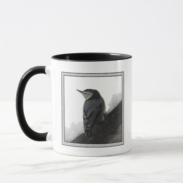 Taza Nuthatch de pechos blancos (Izquierda)