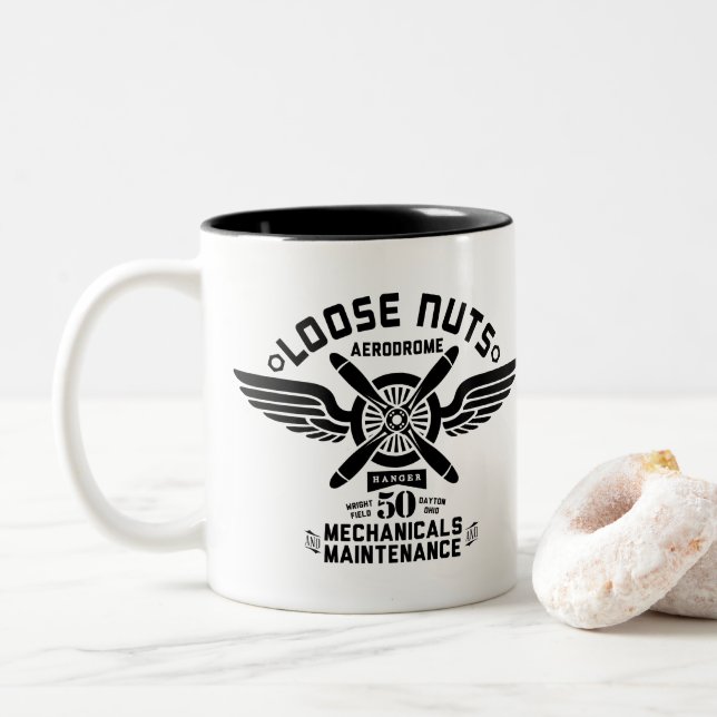 Taza Nuts floja del aeródromo (Con donut)