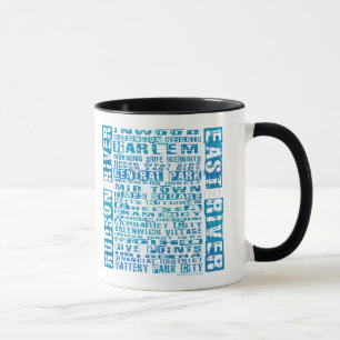 Taza NYC Vecindarios Azul