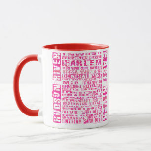Taza NYC Vecindarios Hot Pink