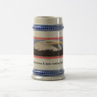 Taza o stein de Eagle, el nombre del hijo y fecha