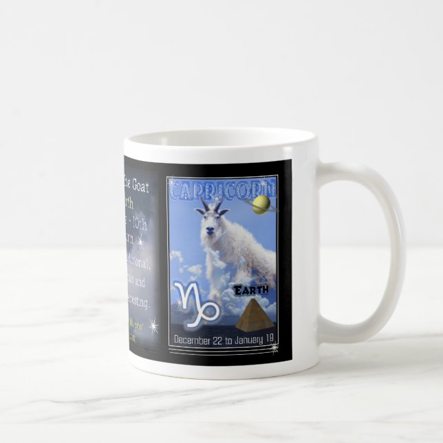 Taza o taza del zodiaco del Capricornio (Derecha)