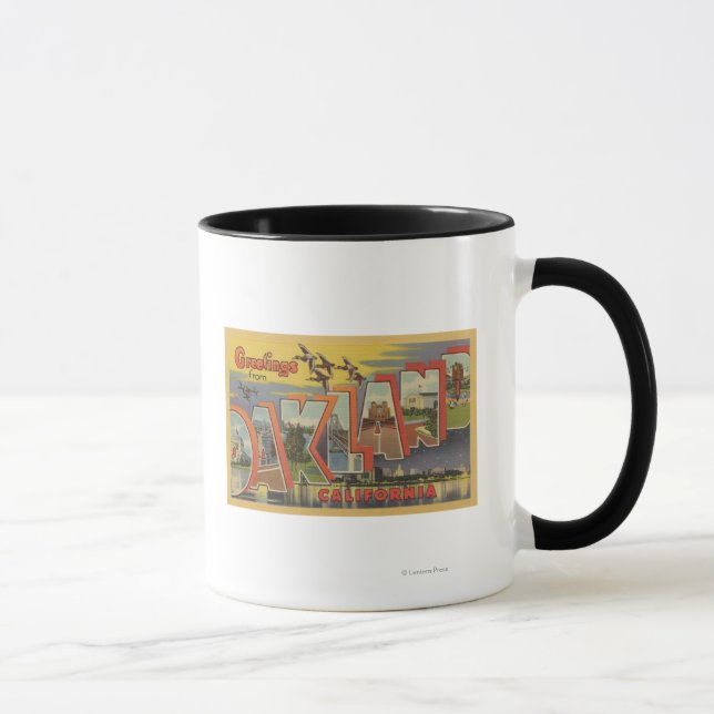 Taza Oakland, California - Escenas de letras grandes (Derecha)