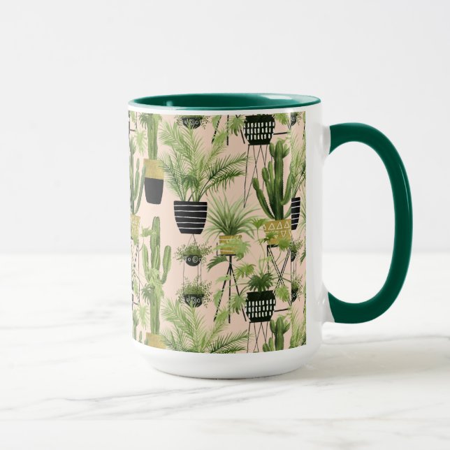 Taza Oasis interior | Patrón de líneas de planta (Derecha)
