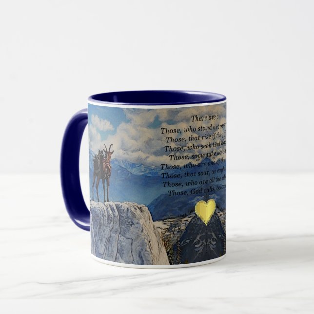 Taza Oberhalsi Pack Goat en las montañas de Idaho/carto (Anverso izquierdo)