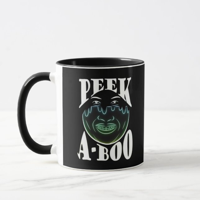 Taza Obra de arte de color neón - Peekabo (Izquierda)